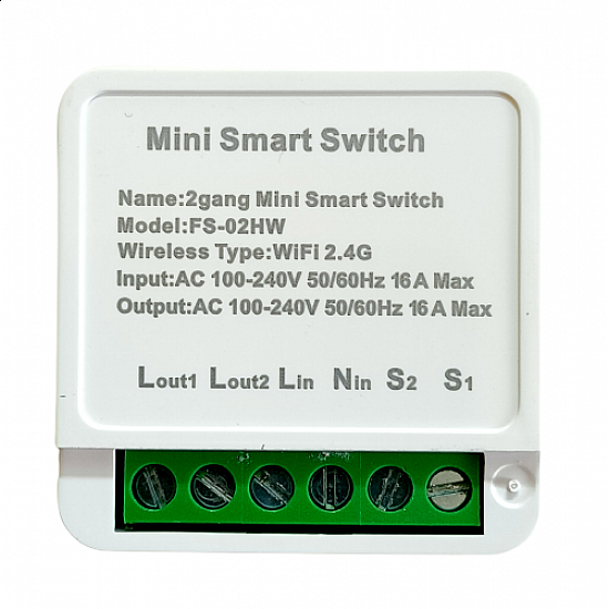 2 Channel Smart Wireless WIFI 16A Switch Work with Alexa , Smart life app, Google home and IFTTT
