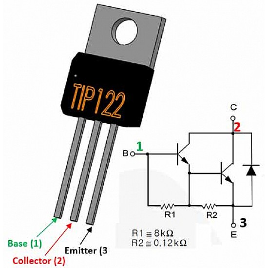 TIP122 - NPN Transistor - Switching Transistor - ICs - Integrated Circuits & Chips - Core Electronics