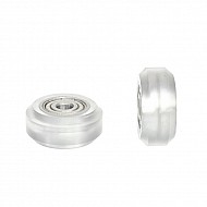 Transparent POM Wheel Pulley with Double Bearing for 3D Printer CNC Machine