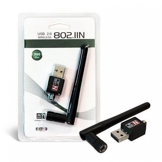 USB 802.11n Wireless Transmitter/Receiver Adapter Including Antenna 150M