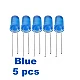 Blue LED 5mm Pack Of 5 (Light Emitting Diod) - Other -